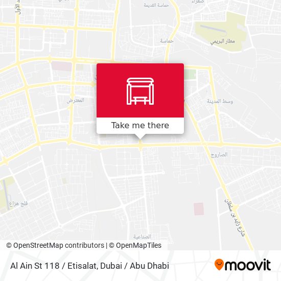 Al Ain St 118 / Etisalat map