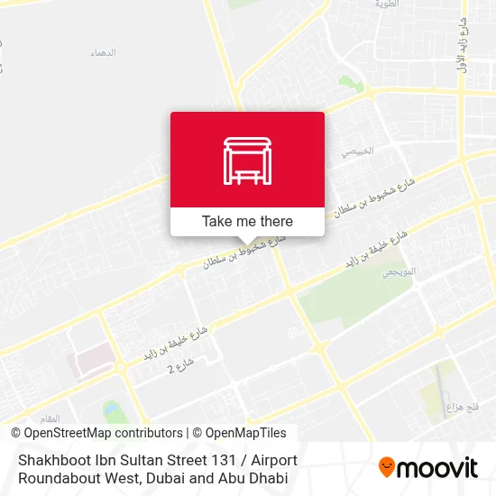 Shakhboot Ibn Sultan Street 131 / Airport Roundabout West map