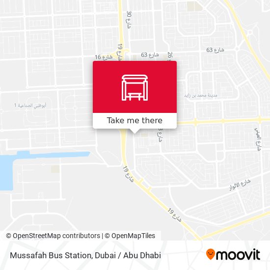 Mussafah Bus Station map