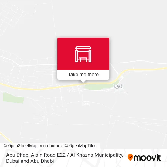 Abu Dhabi Alain Road E22  / Al Khazna Municipality map