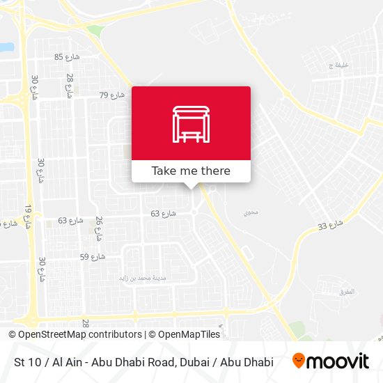 St 10 / Al Ain - Abu Dhabi Road map