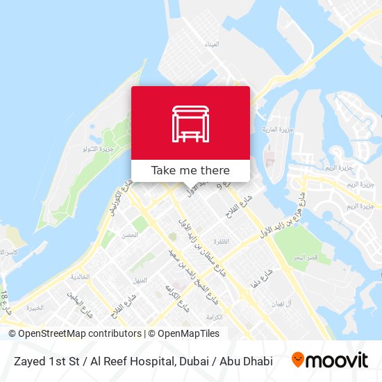 Zayed 1st St / Al Reef Hospital map