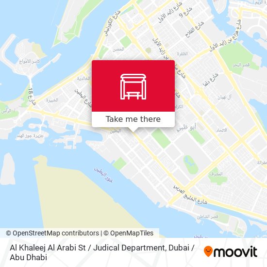 Al Khaleej Al Arabi St / Judical Department map
