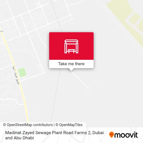 Madinat Zayed Sewage Plant Road Farms 2 map