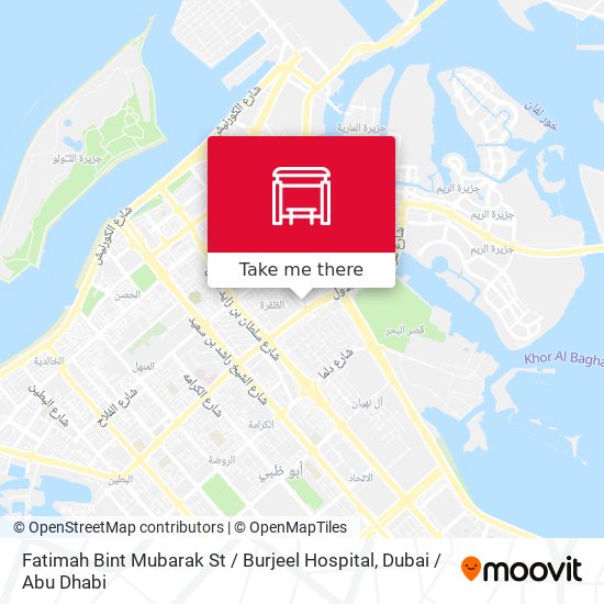 Fatimah Bint Mubarak St / Burjeel Hospital map