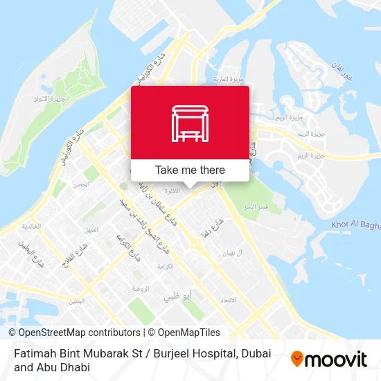 Fatimah Bint Mubarak St / Burjeel Hospital map
