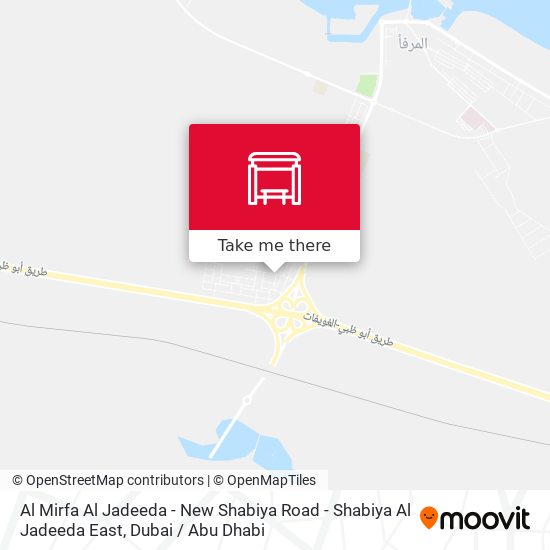 Al Mirfa Al Jadeeda - New Shabiya Road -  Shabiya Al Jadeeda East map
