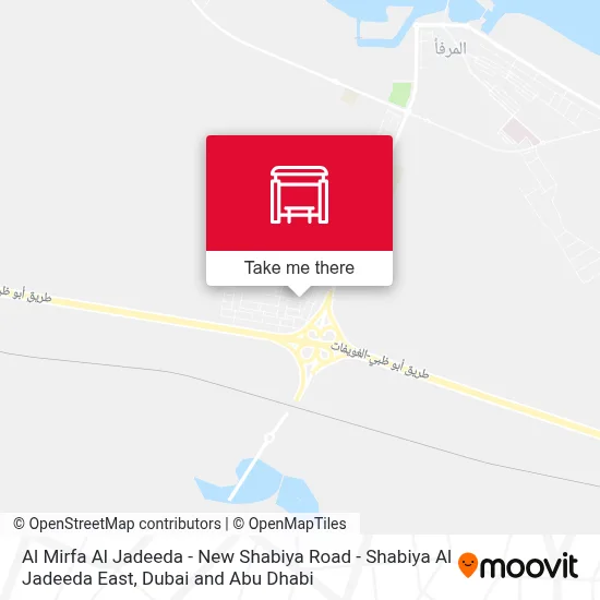Al Mirfa Al Jadeeda - New Shabiya Road - Shabiya Al Jadeeda East map