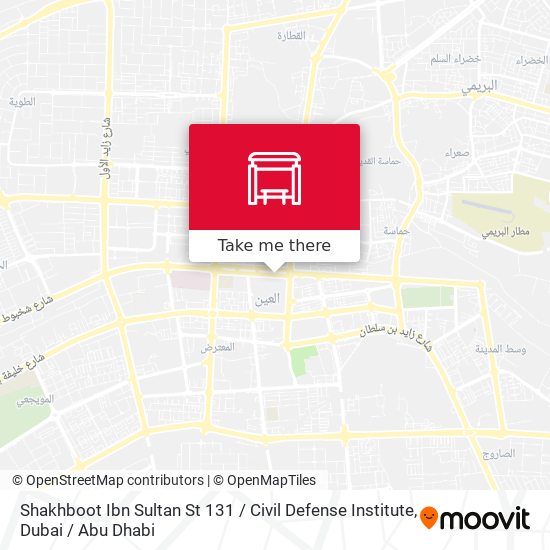 Shakhboot Ibn Sultan St 131 / Civil Defense Institute map