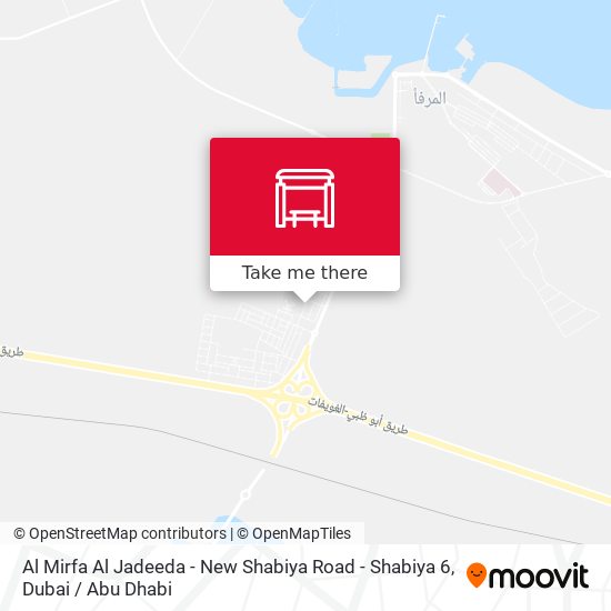 Al Mirfa Al Jadeeda - New Shabiya Road -  Shabiya 6 map