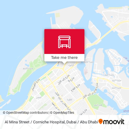 Al Mina Street / Corniche Hospital map
