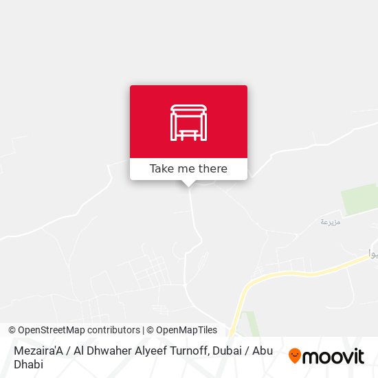 Mezaira'A / Al Dhwaher Alyeef Turnoff map