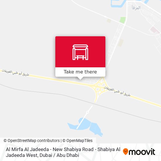 Al Mirfa Al Jadeeda - New Shabiya Road -  Shabiya Al Jadeeda West map