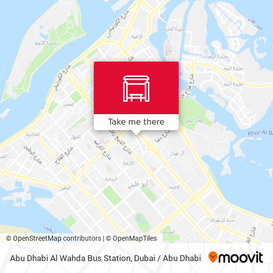 Abu Dhabi Al Wahda Bus Station map