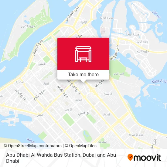 Abu Dhabi Al Wahda Bus Station map