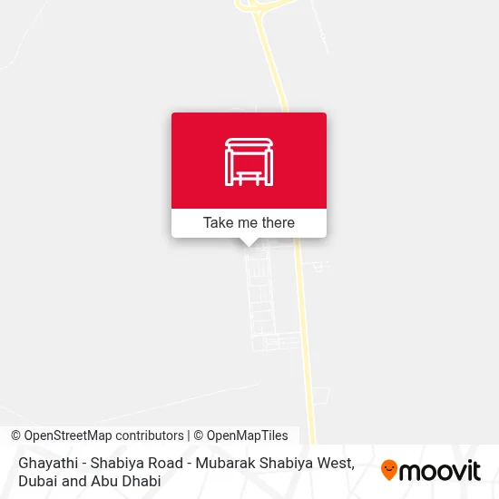 Ghayathi - Shabiya Road - Mubarak Shabiya West map