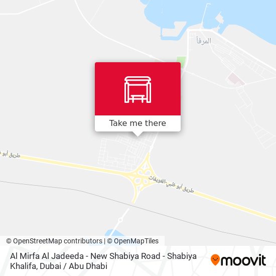 Al Mirfa Al Jadeeda - New Shabiya Road -  Shabiya Khalifa map