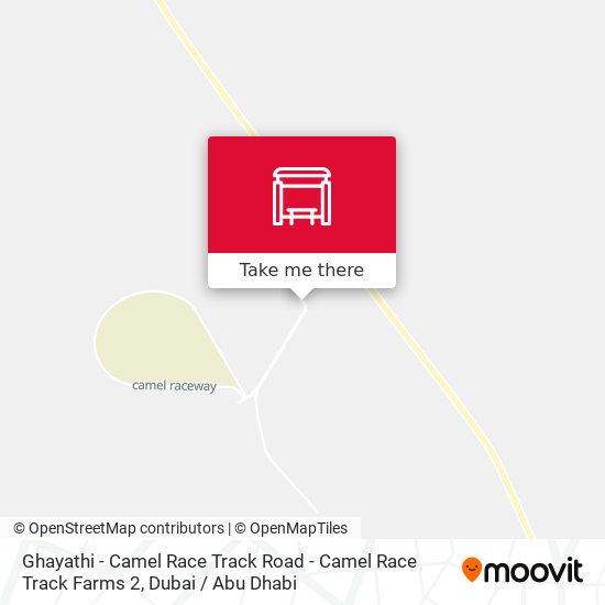 Ghayathi - Camel Race Track Road  -  Camel Race Track Farms 2 map
