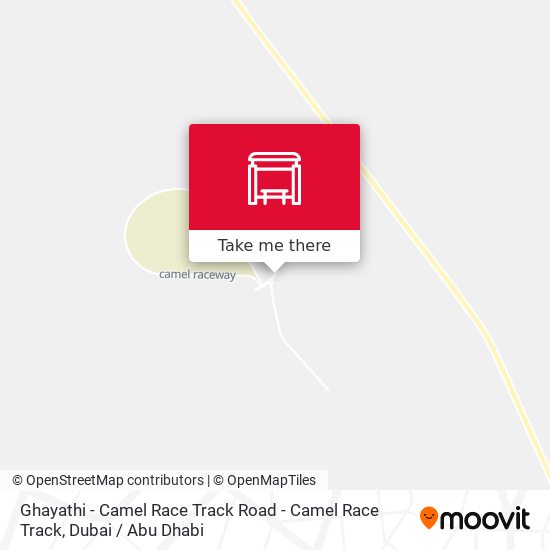 Ghayathi - Camel Race Track Road  -  Camel Race Track map