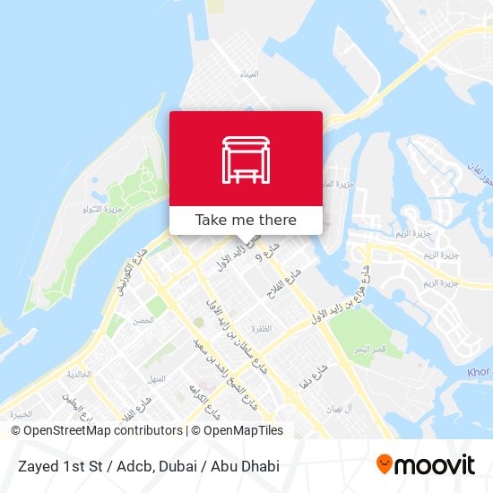 Zayed 1st St / Adcb map