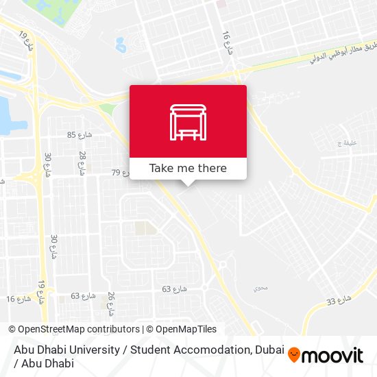 Abu Dhabi University / Student Accomodation map