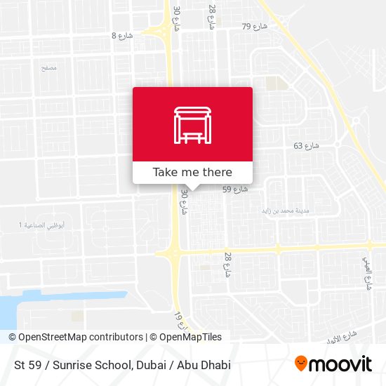 St 59 / Sunrise School map
