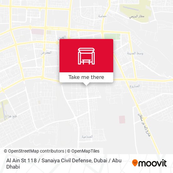 Al Ain St 118 / Sanaiya Civil Defense map