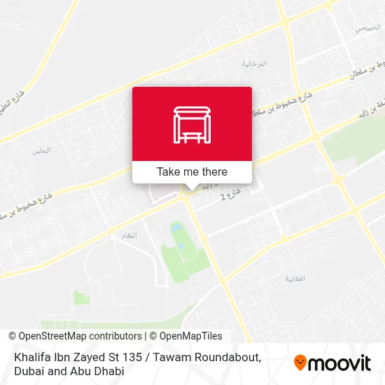 Khalifa Ibn Zayed St 135 / Tawam Roundabout map