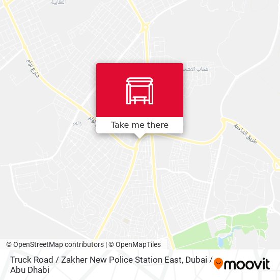 Truck Road  / Zakher New Police Station East map