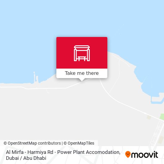 Al Mirfa - Harmiya Rd - Power Plant Accomodation map