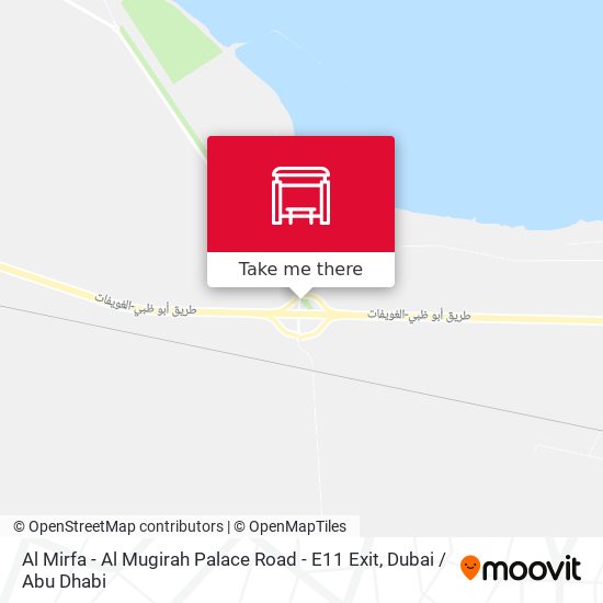 Al Mirfa - Al Mugirah Palace Road - E11 Exit map