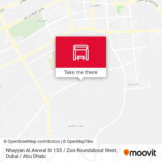 Nhayyan Al Awwal St 153 / Zoo Roundabout West map