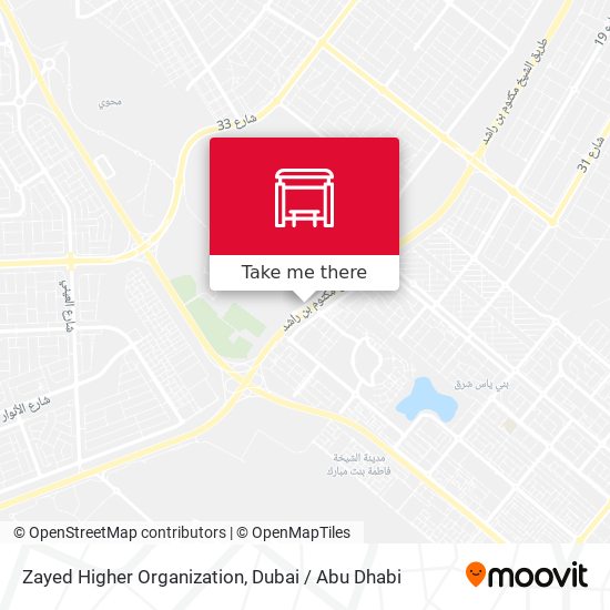 Zayed Higher Organization map