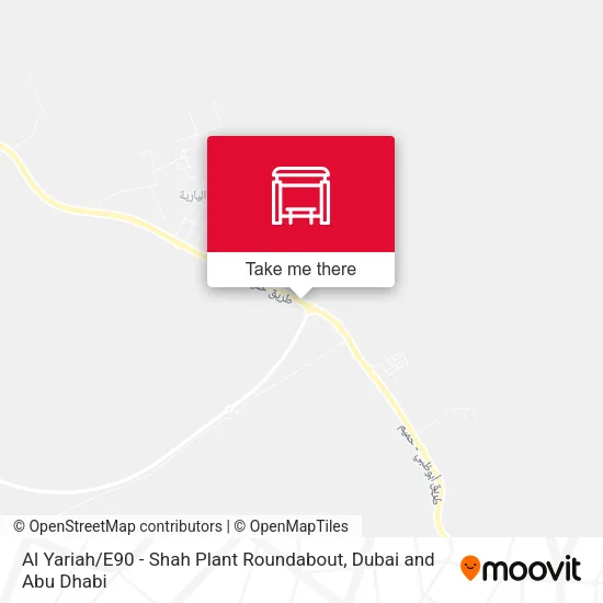 Al Yariah / E90 - Shah Plant Roundabout map