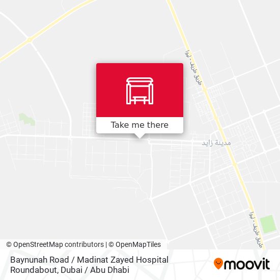Baynunah Road / Madinat Zayed Hospital Roundabout map