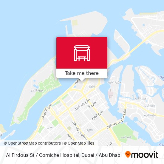 Al Firdous St / Corniche Hospital map