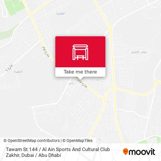 Tawam St 144 / Al Ain Sports And Cultural Club Zakhir map