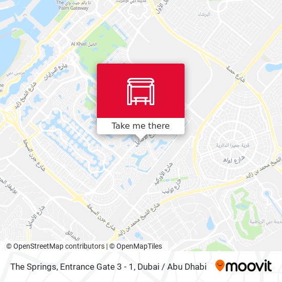The Springs, Entrance Gate 3 - 1 map