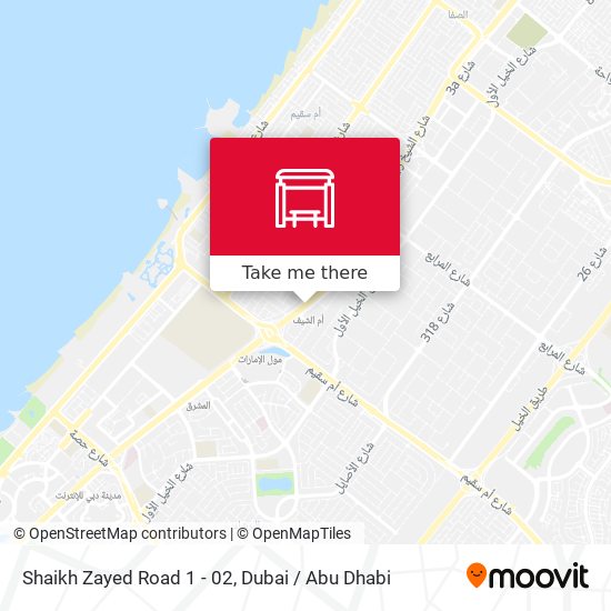 Shaikh Zayed  Road 1 - 02 map