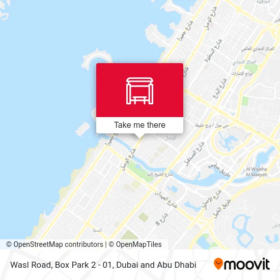Wasl Road, Box Park 2 - 01 map