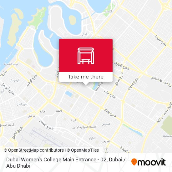 Dubai Women's College Main Entrance - 02 map