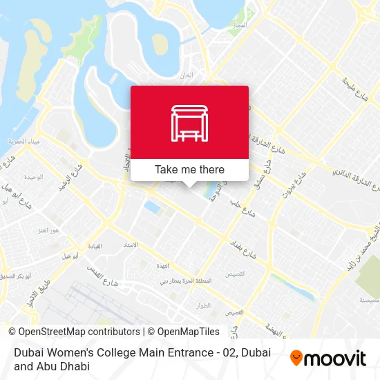Dubai Women's College Main Entrance - 02 map