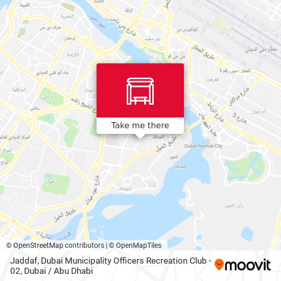 Jaddaf, Dubai Municipality Officers Recreation Club - 02 map