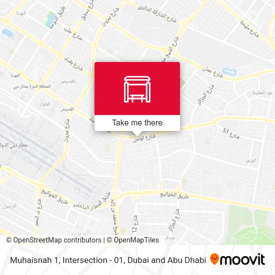 Muhaisnah 1, Intersection - 01 map