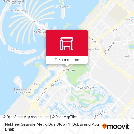 Nakheel Seaside Metro Bus Stop - 1 map