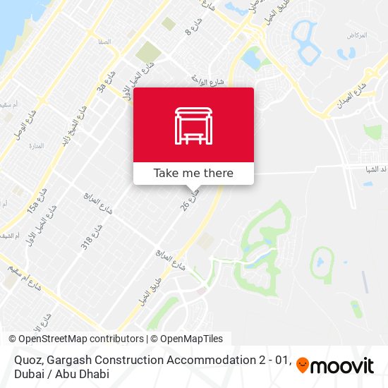 Quoz, Gargash Construction Accommodation 2 - 01 map