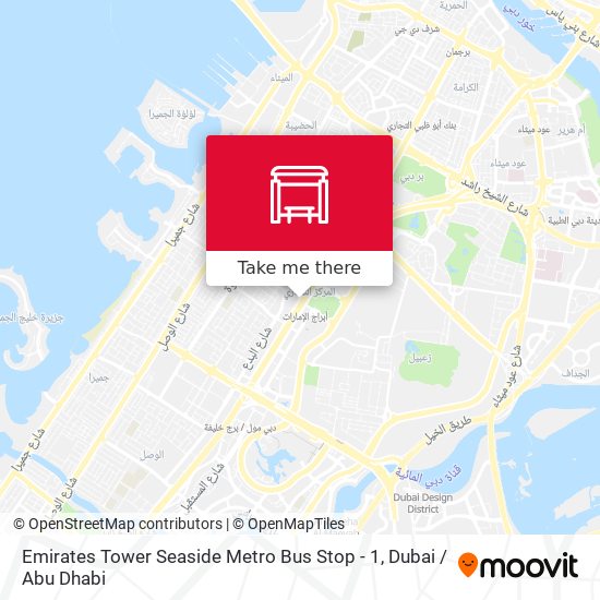 Emirates Tower Seaside Metro Bus Stop - 1 map