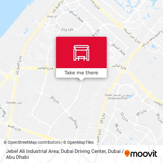 Jebel Ali Industrial Area, Dubai Driving Center map