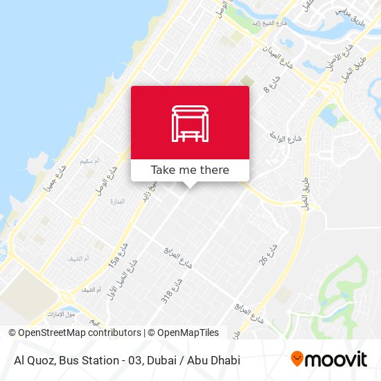Al Quoz, Bus Station - 03 map