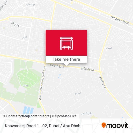 Khawaneej, Road 1 - 02 map